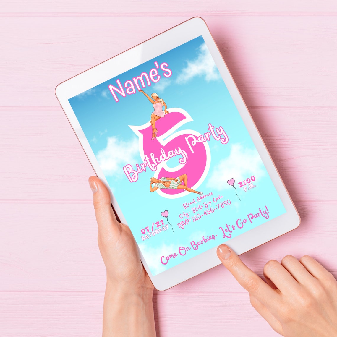 Barbie & Ken Birthday Invitation - Etsy