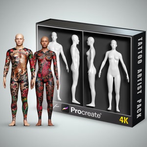 Tattoo Artist 3D Model Body Pack For Procreate