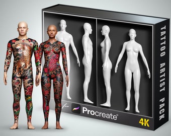 Pack corporel modèle 3D pour tatoueur pour procréer