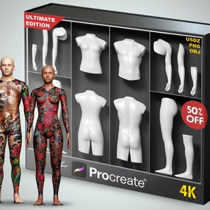 Tattoo Artist 3D Model Pack für Procreate - Ultimate