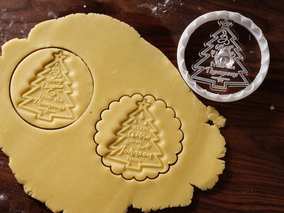 Personalized Christmas Cookie Stamp,custom Logo Christmas Tree Cookie