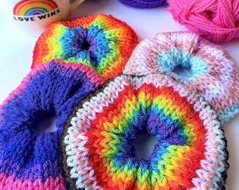 Pride Hair Scrunchies | Knit Scrunchie Set | LGBTQ+ Hair Accessories