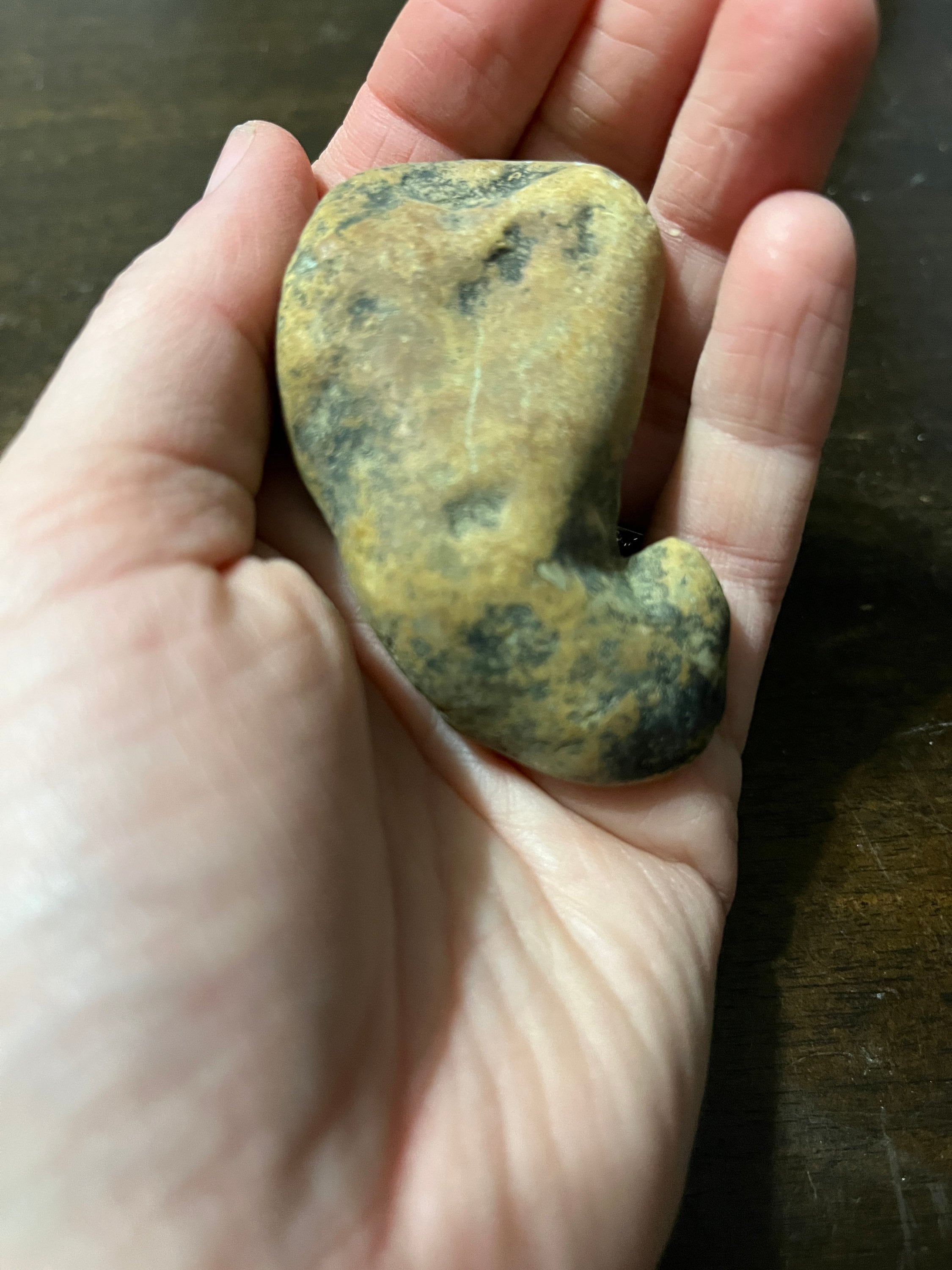 Rare Native American Fishing Tool Bannerstone Atlatl Weight Stone Tool