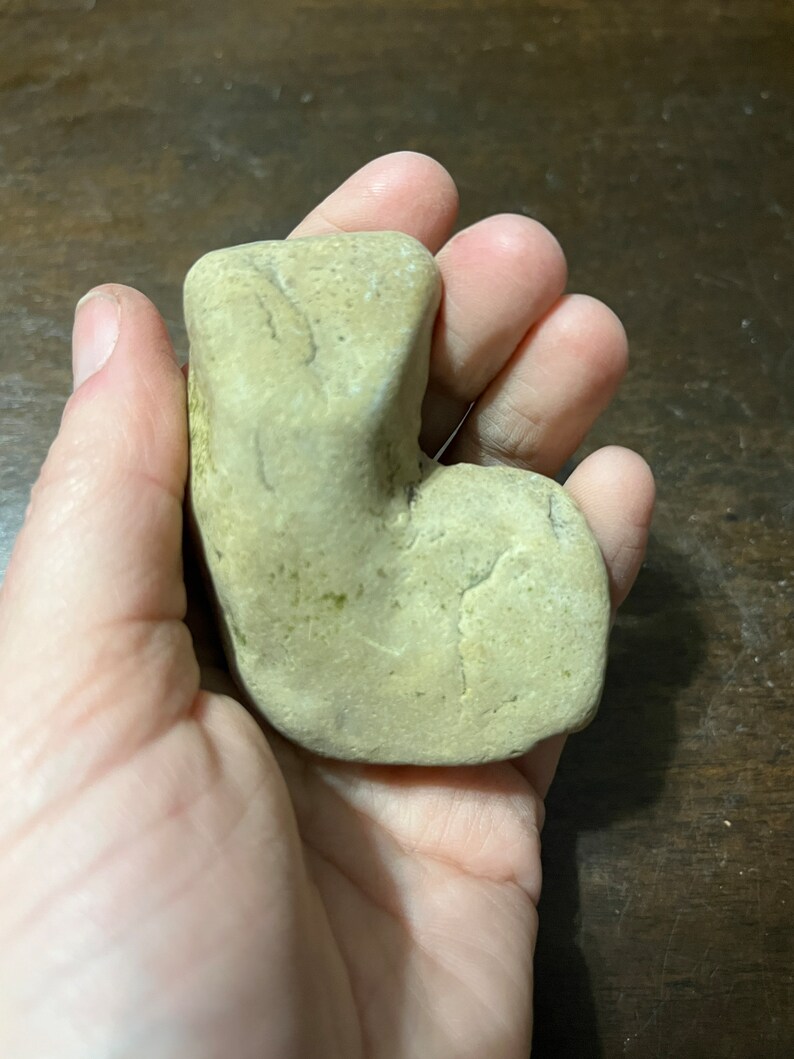 Beautiful Native American Geniculate Bannerstone Atlatl Weight Stone