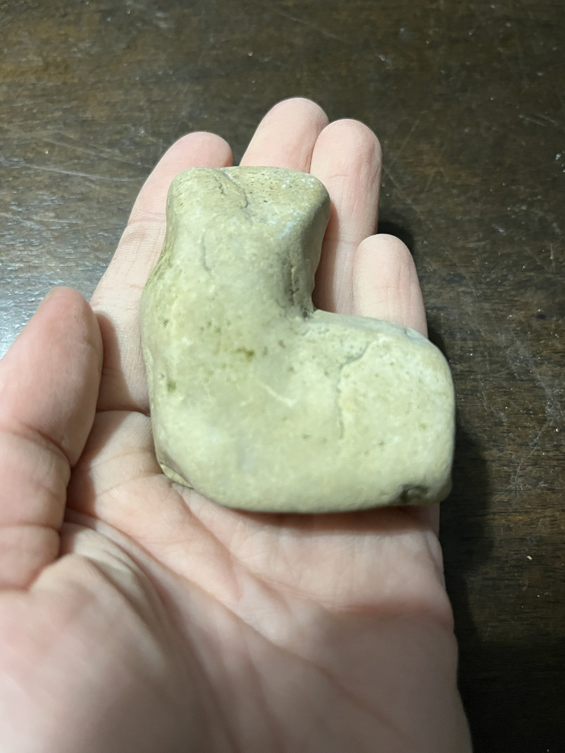Beautiful Native American Geniculate Bannerstone Atlatl Weight Stone