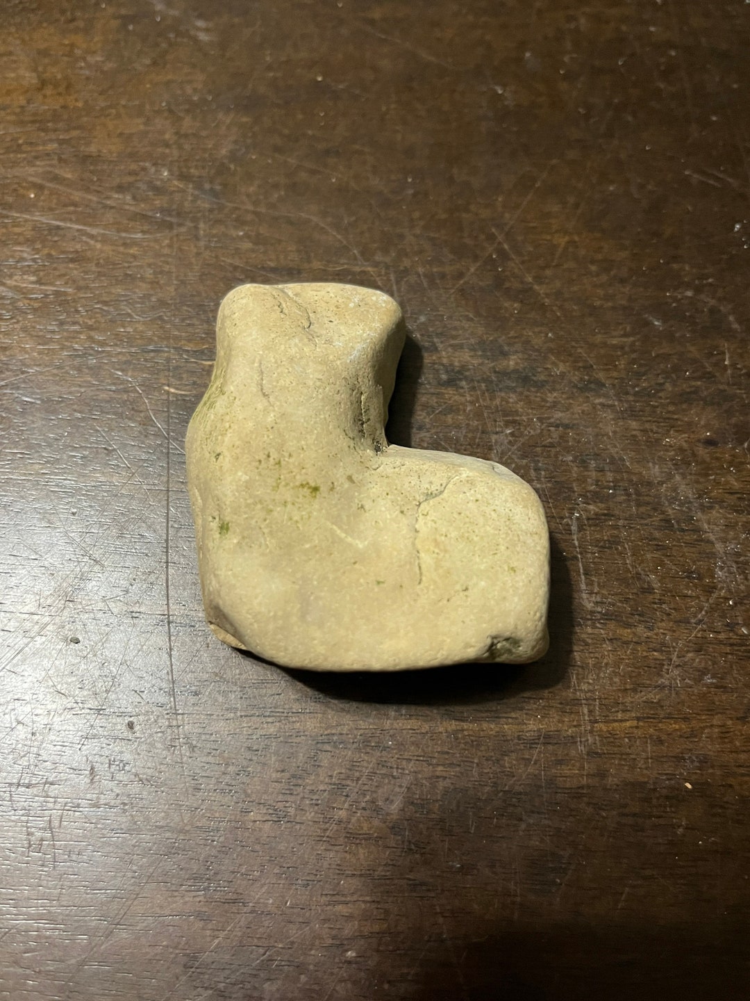 Beautiful Native American Geniculate Bannerstone Atlatl Weight Stone