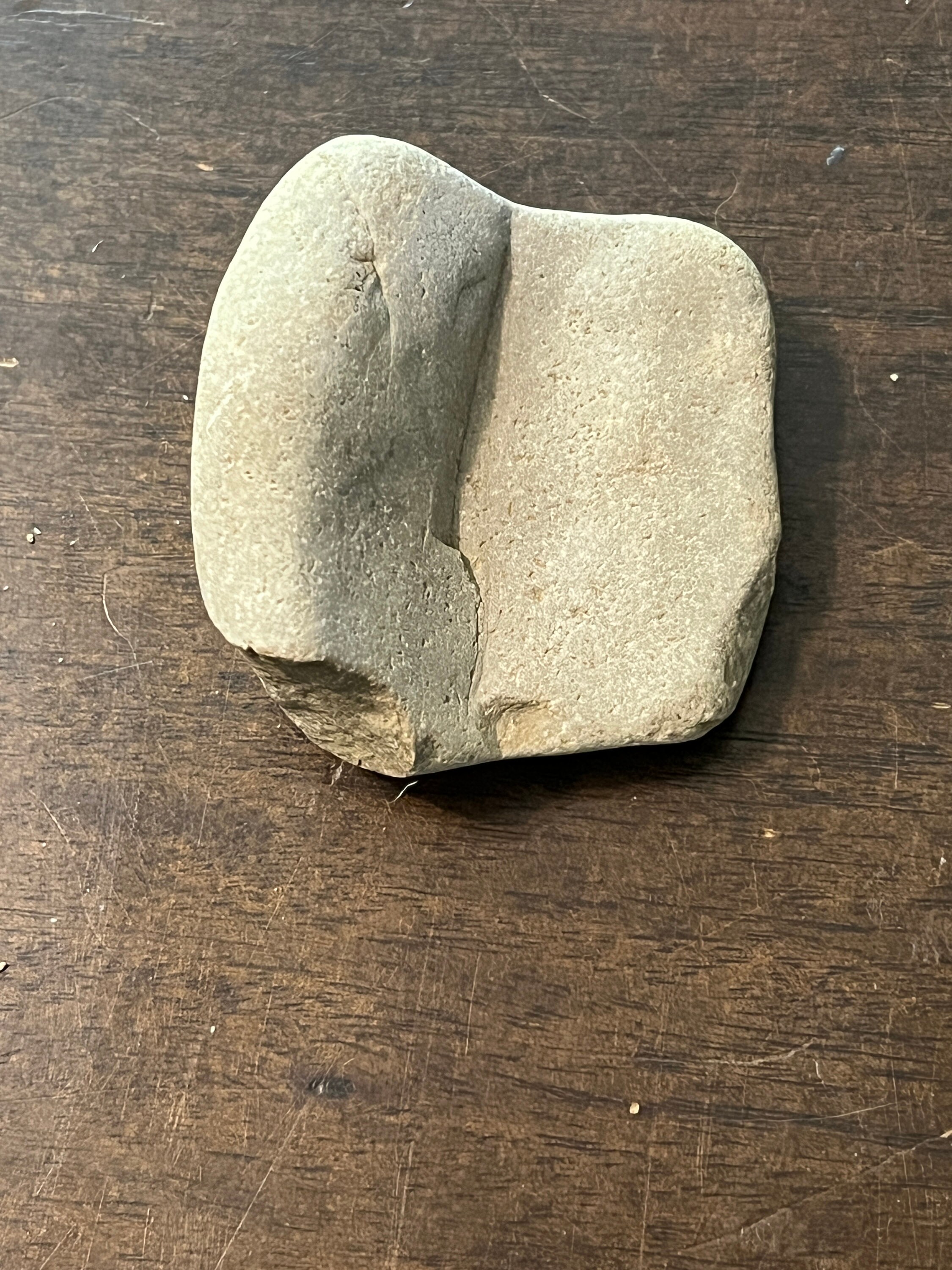 Beautiful Native American Concave Banner Stone Atlatl Weight Stone Tool