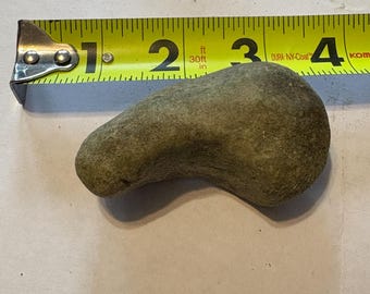 Native American Grooved Axe Head | Stone Tool Artifact | Prehistoric Primitive Weapon | Indigenous Collectible