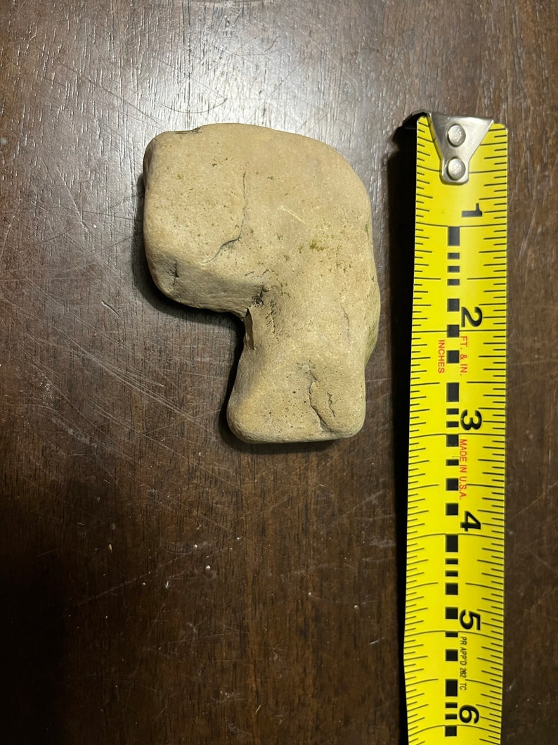 Beautiful Native American Geniculate Bannerstone Atlatl Weight Stone