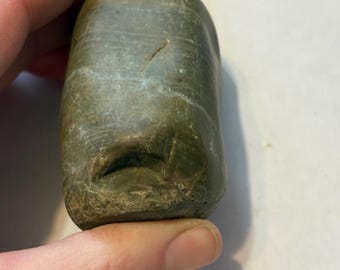 Native American Full Grooved Axe Head | Stone Tool Artifact | Prehistoric Primitive Weapon | Indigenous Collectible