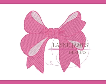 MINI Bow Filled Stitch Machine Embroidery Applique Design
