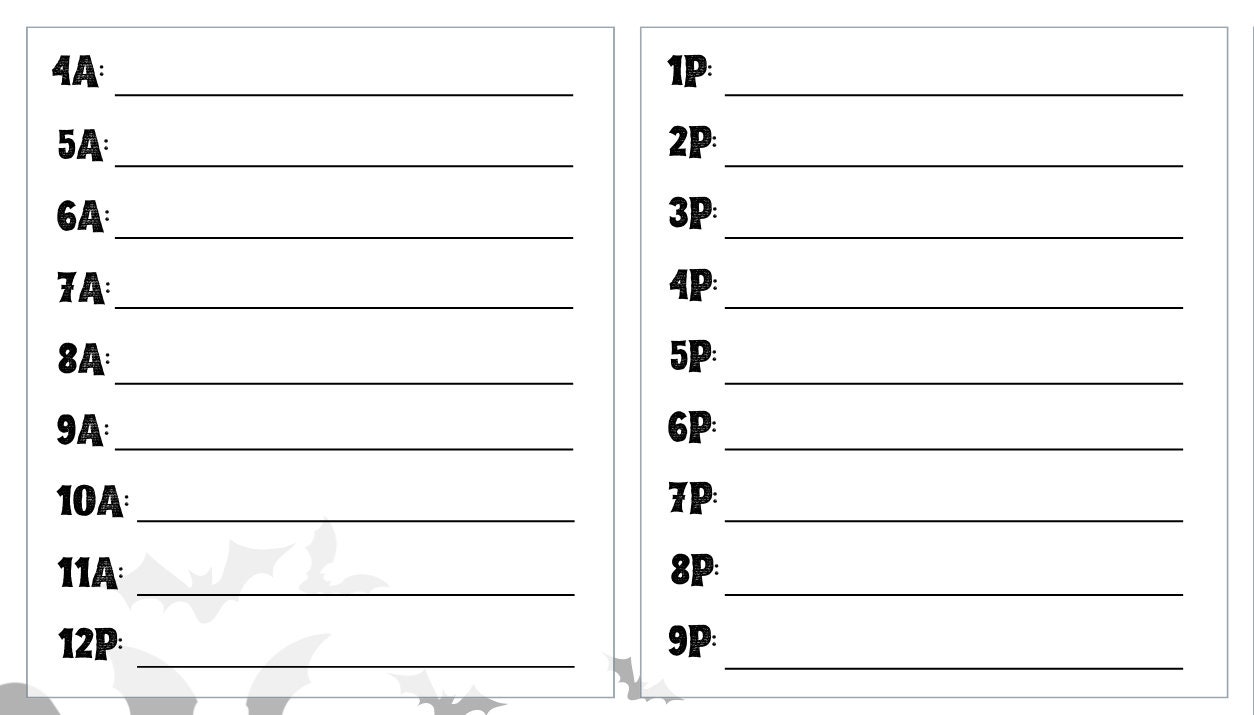 Frickin' Bats Daily Planner Morning Routine, Schedule, Work Objectives