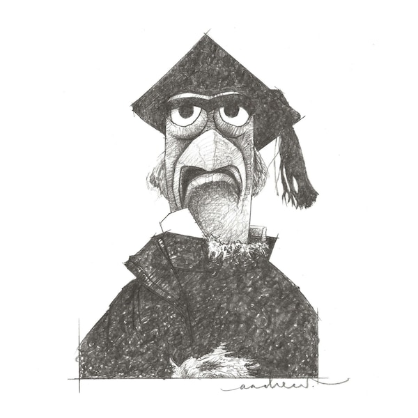 Headmaster Sam Eagle | Muppet Christmas Carol Digital Download | High Resolution Drawing Scan | Printable Drawing