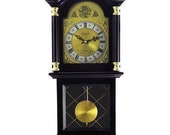 26 Inch Chiming Pendulum Wall Clock in Antique Style Mahogany Cherry Oak Finish