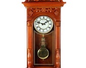 27.5 Inch Padauk Oak Finish Pendulum Wall Clock