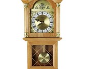 Classic 26 Inch Wall Clock in Golden Oak Finish