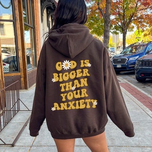God Is Bigger Hoodie, Christian Hoodies, Christian Sweatshirt, Jesus Hoodie, Trendy Hoodie, Bible Verse Hoodie, Bible Verse Shirt