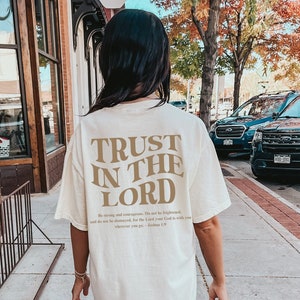 Comfort Colors Trust In The Lord Shirt, Christian Shirts, Womens Christian Shirt, Bible Verse Shirt, Religious Gifts, Christian Tee, Trendy