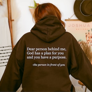 Dear Person Behind Me Hoodie, Dear Person Behind Me Sweatshirt, Christian Hoodie, Christian Sweatshirt, Jesus Hoodie, Aesthetic Hoodie