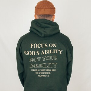 Focus on God Hoodie, Jesus Hoodie, Christian Hoodie, Christian Merch, Christian Clothes, Christian Streetwear, Gospel Shirt, Jesus Clothes