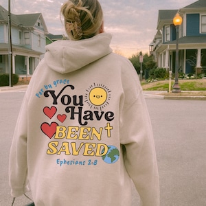 For By Grace Hoodie, Jesus Hoodie, Christian Hoodie, Christian Merch, Christian Clothes, Christian Streetwear, Gospel Shirt, Jesus Clothes