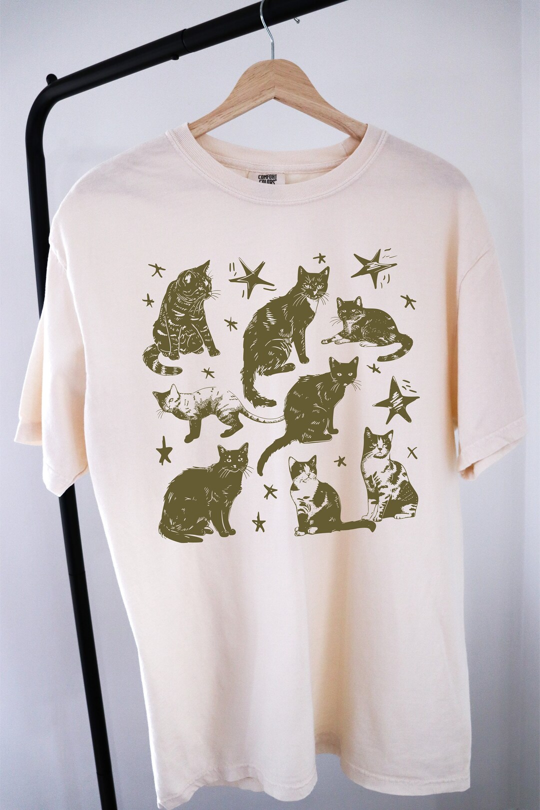 Vintage 90s Tattoo Cat Tshirt, Cat Lovers Gift, Trendy Retro Tshirts ...