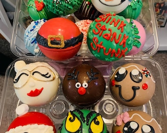 Variety Christmas Hot Cocoa Bombs, Stocking Stuffers viral chocolate gift hot chocolate bombs