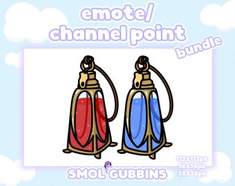 Potion Bundle - Health and Mana Potions - Fantasy RPG Emote and Channel Point - Twitch, Discord, YouTube
