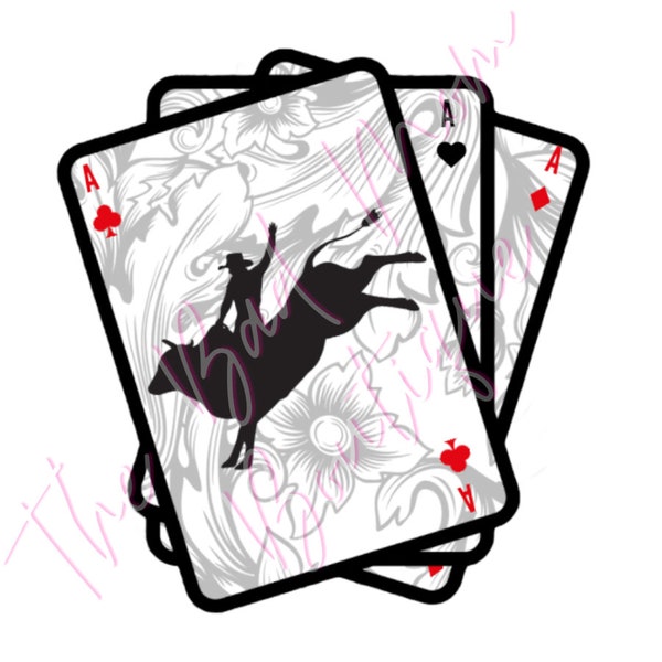 Bull Rider Deck of Cards Print