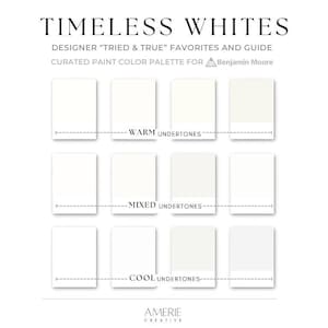 White Benjamin Moore Paint Color Palette White house paint color scheme interior warm white paint colors cream off-white home neutral paint