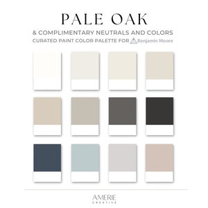 Pale Oak OC-20 Athena Benjamin Moore Paint color Palette colour house home warm neutral white, grey beige greige blue navy, cloud white dove wing classic gray smokey taupe inukshuk thunder iron mountain black beauty hale navy smoke wish meadow pink