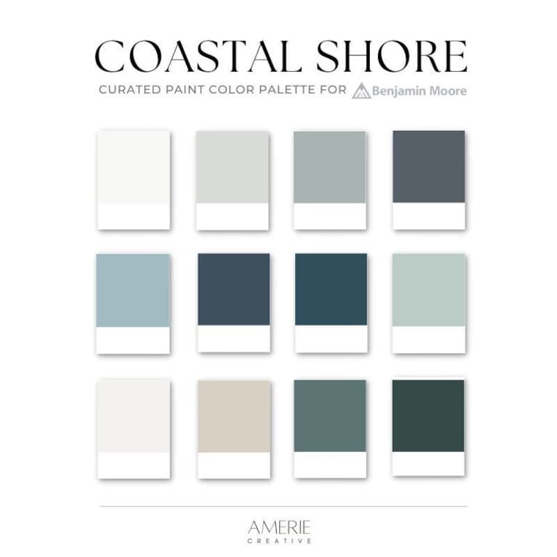 Coastal Color Palette Benjamin Moore - Etsy