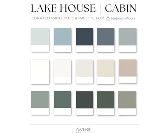 Cabochon See Hausfarbe Farbpalette | Benjamin Moore Hellblau Marinegrau Dunkel Petrol Waldgrün Grau Warm Neutral home | AMERIE 2024