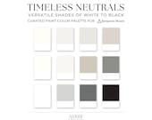 Neutral Paint Color Palette Benjamin Moore paint palette Classic Modern house paint color scheme warm neutral home interior white gray black