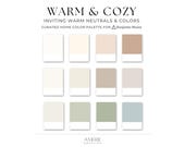 Warm Cozy Home Paint Color Palette Benjamin Moore whole house paint color scheme warm neutral paint colors cream greige taupe paint colors