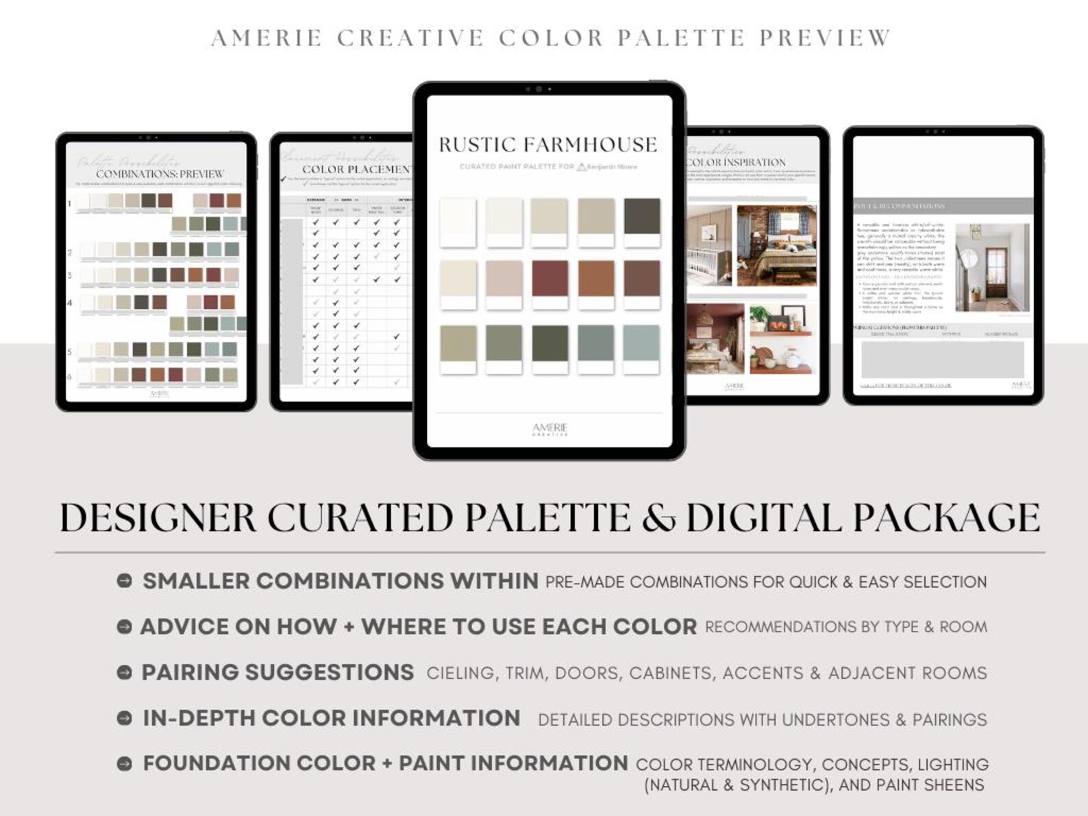 Farmhouse Color Palette Benjamin Moore Paint Palette Rustic Country ...