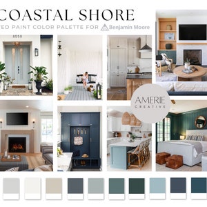 Coastal Paint Color Palette Benjamin Moore Modern Coastal House Paint ...