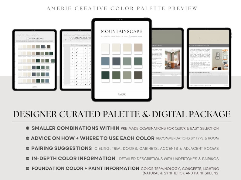 Normandy Grey Color Mountain House Paint Color Palette Benjamin Moore Paint Scheme Modern ...