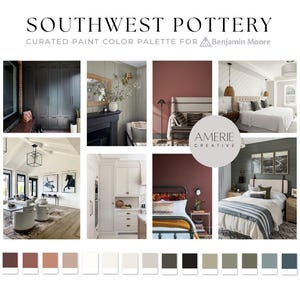 Southwest Pottery Benjamin Moore paint color palette Whole house paint color scheme 2026 paint colors 2026 neutral paint colors benjamin moore 2026
complimentary colors southwest pottery coordinating colors Terracotta paint color 
el cajon clay townsend harbor brown mexican tile venetian portico midsummer night cloud white dove wing edgecomb gray onyx black cheyenne green nantucket gray antique pewter dark olive green paint color brewster gray new providence navy paint color newburg green