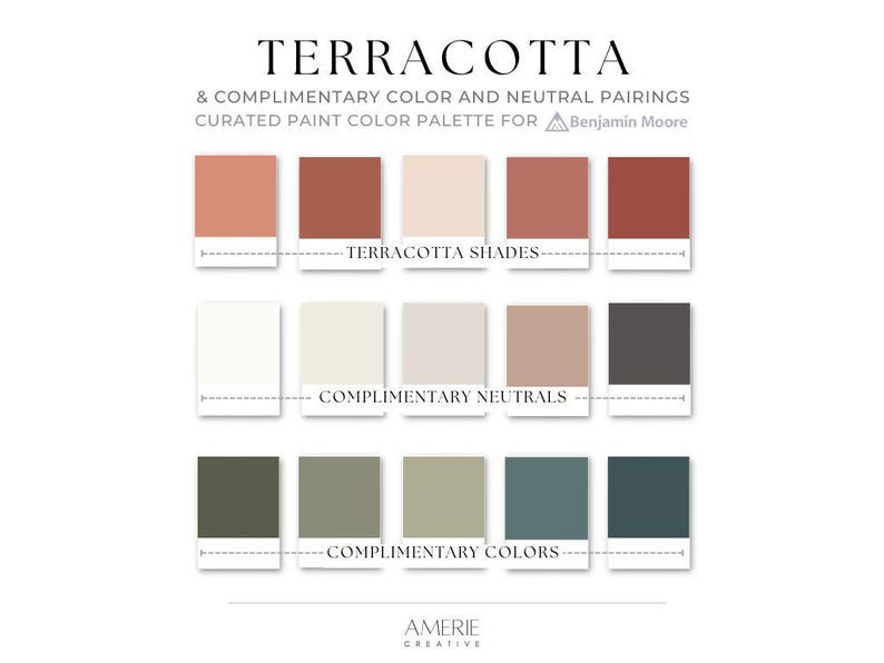 Terracotta Benjamin Moore Paint Color Palette Terra Cotta Teal Dark ...