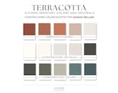 TerraCotta Paint Color Palette Sherwin Williams paint palette  Hacienda paint color scheme earthy paint colors olive green terracotta paint