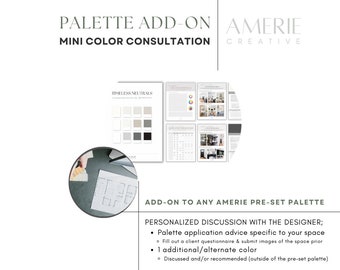 Palette Add-on "Mini" Color Consultation | Amerie Creative Pre-set Colour Palette Add-on