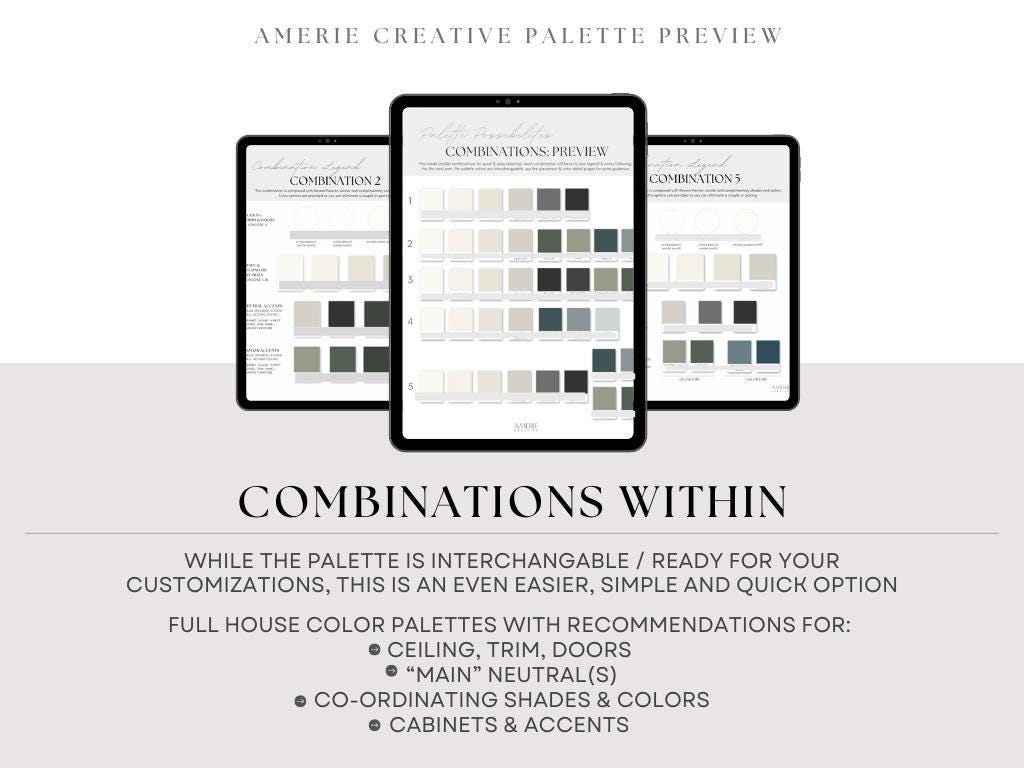Greer Color Revere Pewter Benjamin Moore Paint Color Palette Whole House Paint ...