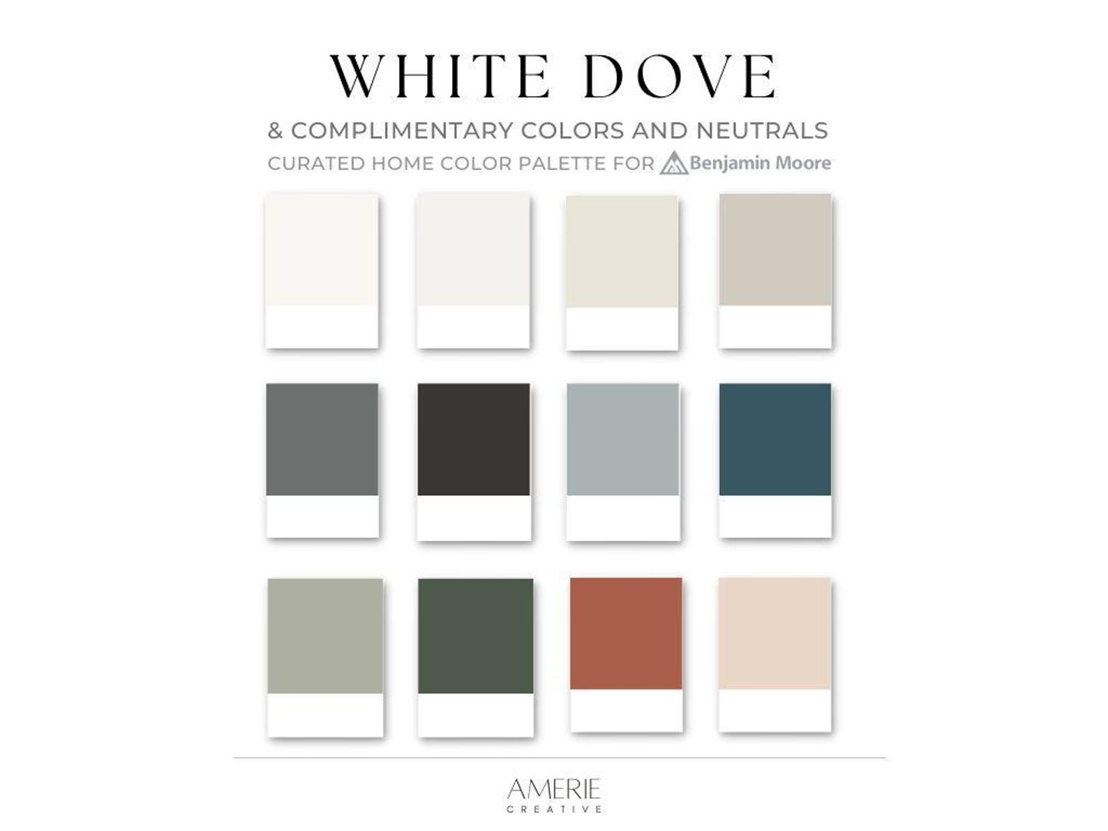 White Dove Color Palette Benjamin Moore Paint Palette Whole Home ...