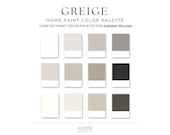 Greige Paint Color Palette Sherwin Williams Paint Palette Whole House paint color scheme warm neutral home paint colors greige paint colors