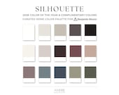 Silhouette Benjamin Moore paint color palette Whole house paint color scheme warm neutral paint colors 2026 paint color silhouette 2026