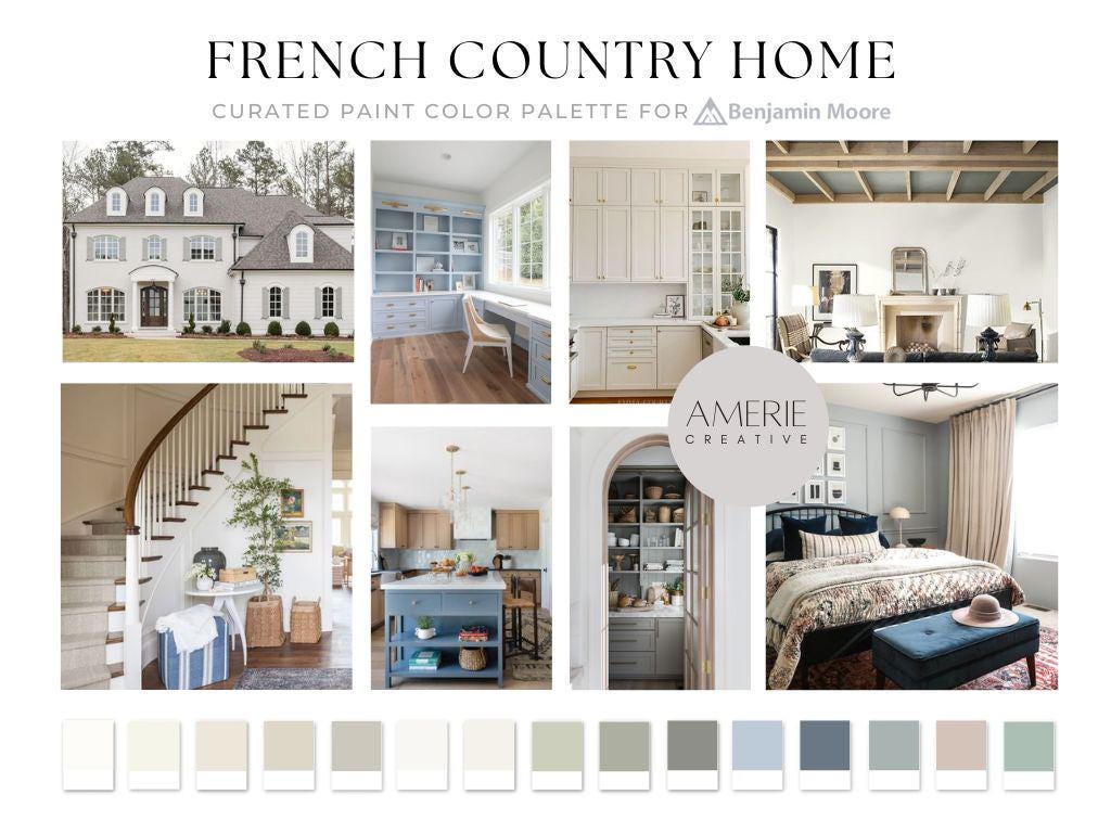 French Country House Color Palette Benjamin Moore Paint Palette French ...