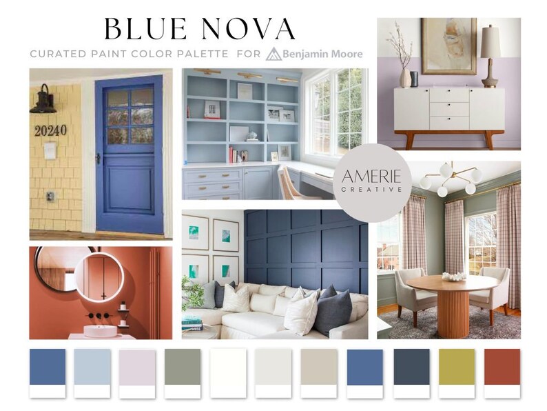 Blue Nova 2024 Benjamin Moore Paint Color Palette House Paint Palette