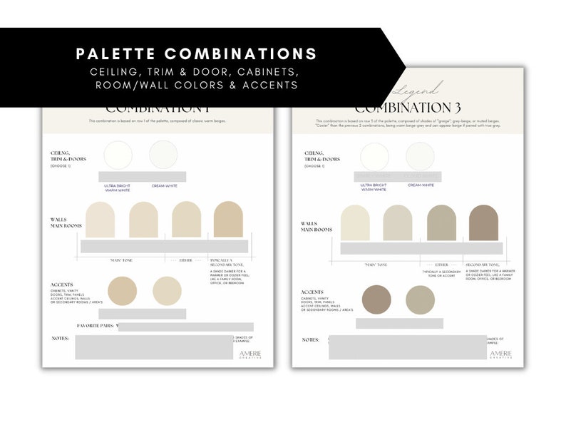Beige Paint Color Palette Benjamin Moore Classic Beige & Etsy