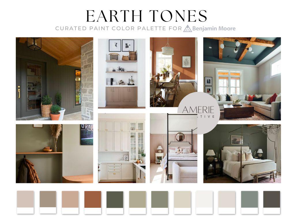 Earth Tone Paint Color Palette Benjamin Moore Paint Palette Earthy Neutral  House Paint Colors 2025 Warm Neutral Olive Green Terracotta Rust - Etsy, image size:1024x768